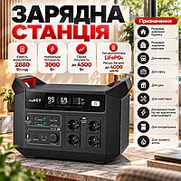 Портативная зарядная станция myACT AP3000 Зарядная электростанция LiFePO4 Портативная электростанция для дома 2880 Вт*ч