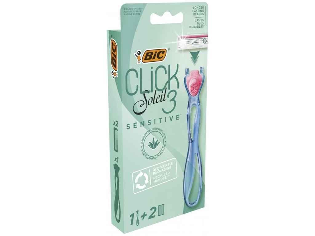 Станок для бритья 1шт жен Miss Soleil Click Sensitive 2 картриджа ТМ BIC, фото 1