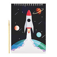 Скретчбук "Космос" 20-8807-WH-1 на спирали, 10 листов, 14х20 см MDR