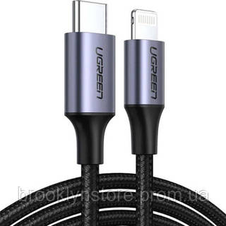 Дата кабель USB-C to Lightning 1.0m 3A 60W US304 black Ugreen 60759 brooklyn