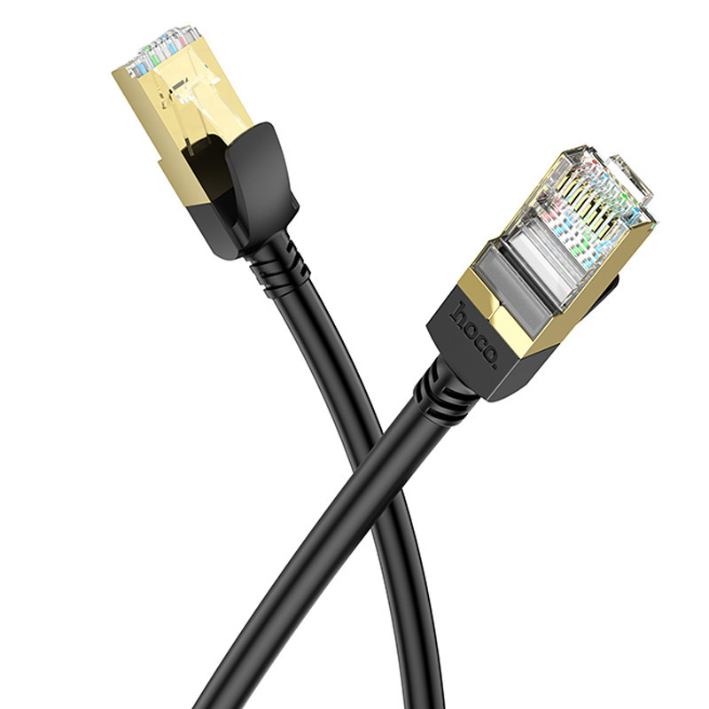 Кабель (патч-корд) Hoco US02 Level pure copper gigabit ethernet (1m), фото 1