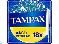 Тампоны Tampax Regular с аппликатором 18 шт для надежной защиты в критические дни и комфортного использования