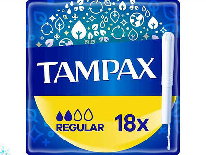 Тампоны Tampax Regular с аппликатором 18 шт для надежной защиты в критические дни и комфортного использования