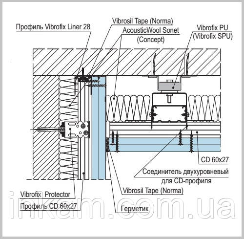 Виброподвес для потолка Виброфикс ПУ Vibrofix PU - купить по лучшей ...