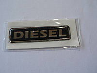 Наклейка s надпись Diesel полоска 51х13х1мм силиконовая Дизель на авто табличка