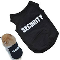 Жилетка для собаки черная Security мода