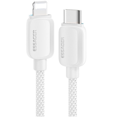 Дата кабель USB-C to Lightning 2.0m 20W white Essager (EXCTL-WLA02-P) PTR, фото 1