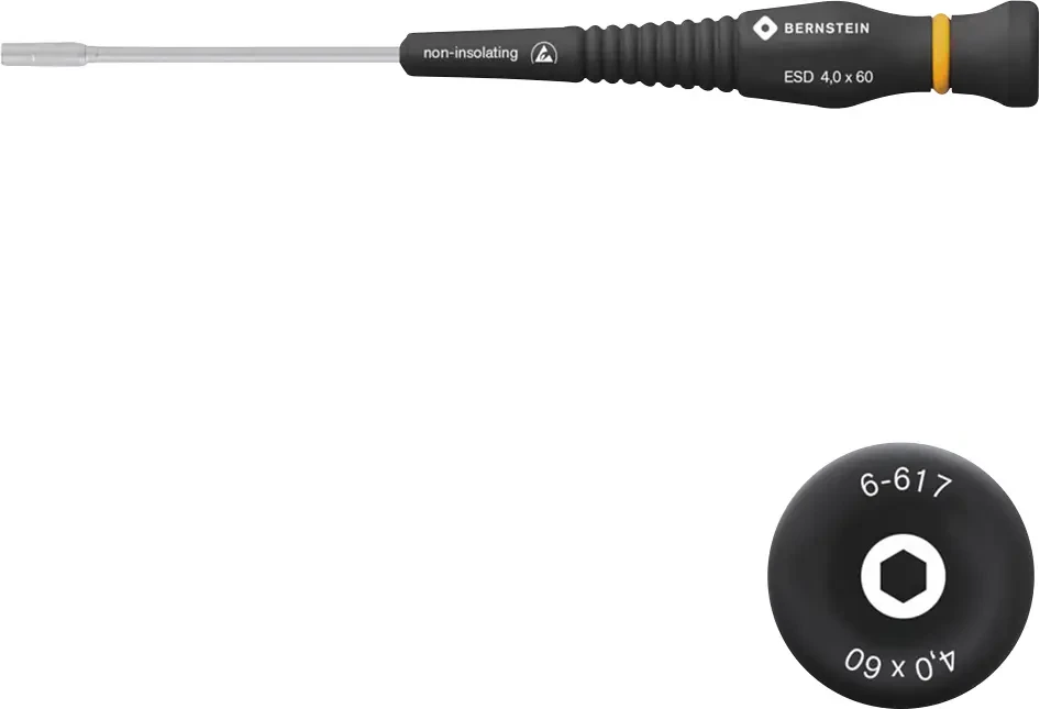 BERNSTEIN Tools for Electronics Торцевая отвертка Bernstein Werkzeugfabrik 6-617 4 мм, фото 1
