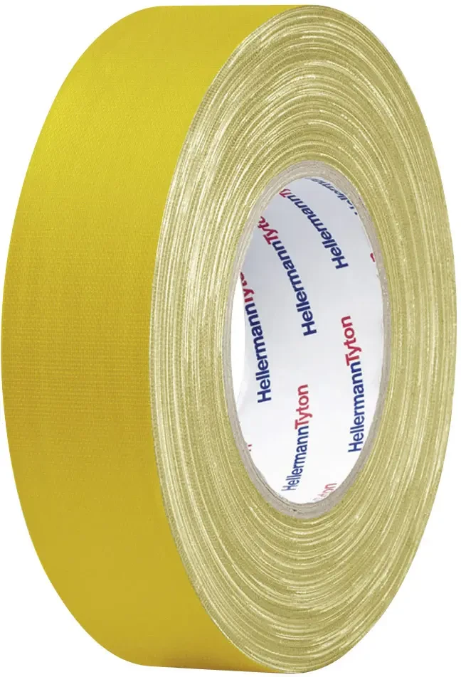 Тканевая лента HellermannTyton HelaTape Tex 712-00502 HTAPE-TEX-YE-19x50 (Д x Ш) 50 м x 19 мм 50 м 1 шт., фото 1