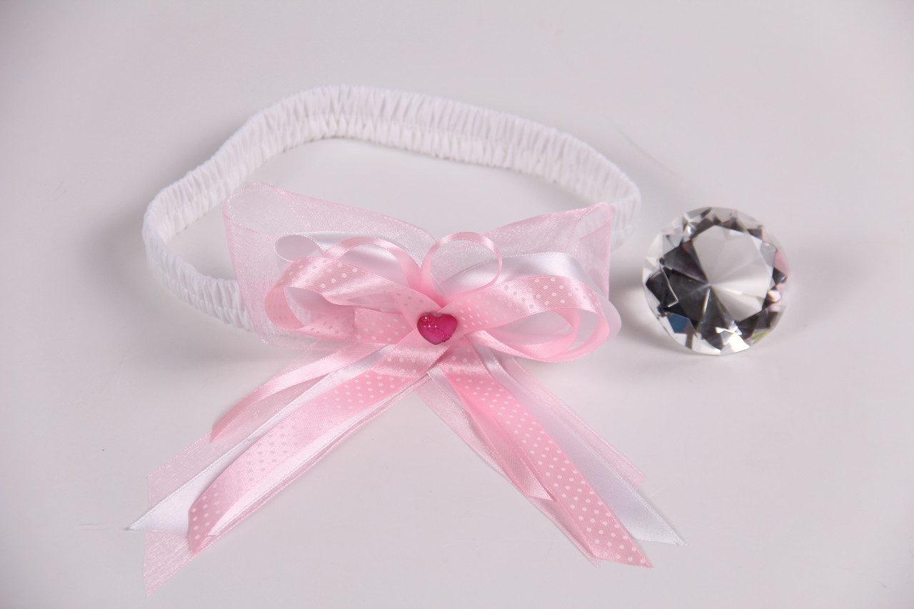 Бант резинка на выписку из роддома для новорожденного "Розовый" - фото 4 - id-p527563805