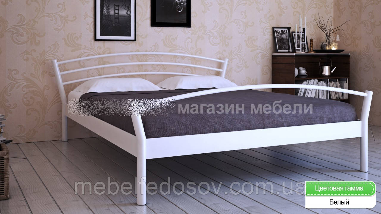 Ліжко металеве Марко - 2 / Marko - 2 двоспальне 160 (Метакам) 1660х2080х830 мм, фото 1