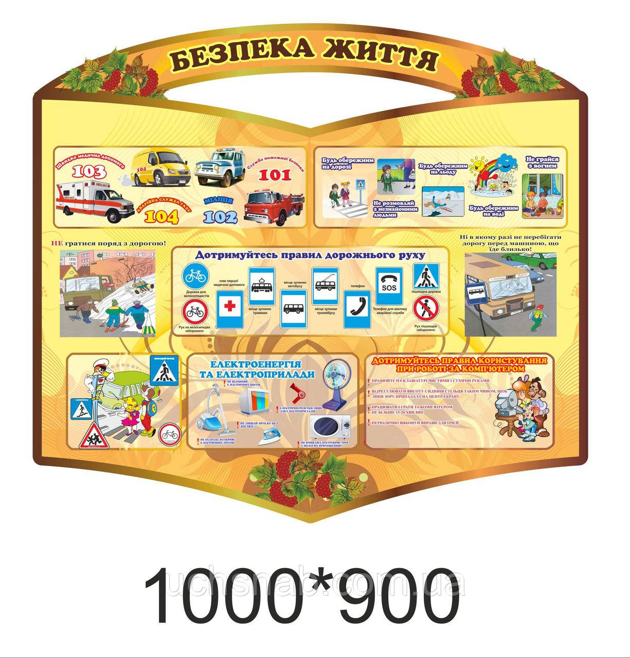 Стенд для школи "Безпека життя", фото 1