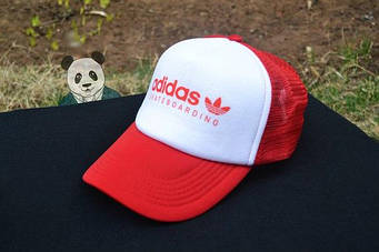 Спортивна кепка Adidas, Адідас, тракер, річна кепка, унісекс, червоного і білого кольору