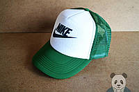 Спортивная кепка Nike, Найк, тракер, летняя кепка, мужская, женская, зеленого и белого цвета,