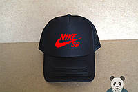 Спортивная кепка Nike, Найк, тракер, летняя кепка, мужская, женская, черного цвета,