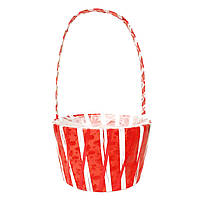 Кошик для квітів рафії червоний