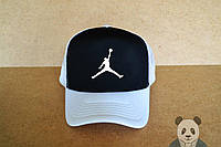 Спортивная кепка Jordan, Джордан, тракер, летняя кепка, мужская,женская,белого и черного цвета,