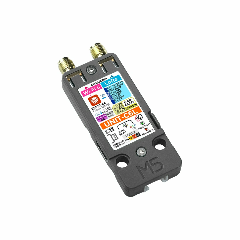 M5Stack U202 Unit C6L - комунікаційний модуль LoRa для Meshtastic з ESP32-C6 та SX1262, фото 1