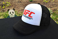 Спортивная кепка UFC, ЮФС, тракер, летняя кепка, мужская, женская, черного и белого цвета,