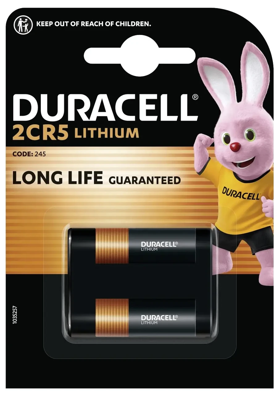 Батарейка для камери 2CR5 Duracell 2 CR 5 1400 мАг 6В 1 шт., фото 1