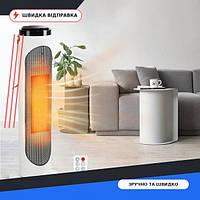 Электрический обогреватель колонный 2000W с пультом управления белый тепловентилятор для дома и офиса