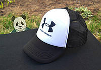 Спортивная кепка Under Armour, Андер Армор, тракер,летняя кепка,унисекс,черного и белого цвета,