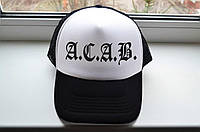 Кепка Тракер черная A.C.A.B. (люкс )