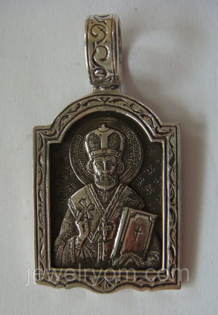 Підвіс-ладанка Микола Чудотворець, Св. Георгій Побідоносець НГП, срібло 925 проба.