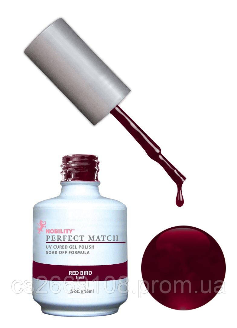 Гель-лак Lechat Perfect Match 33 RED BIRD - червоний, з дрібним шиммером, 15 мл