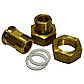 Комплект монтажний латунний до лічильника води 3/4" з прокладками (Італія), фото 3