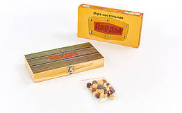 Настільна гра нарди 7710: дерево, розмір дошки 24х24см