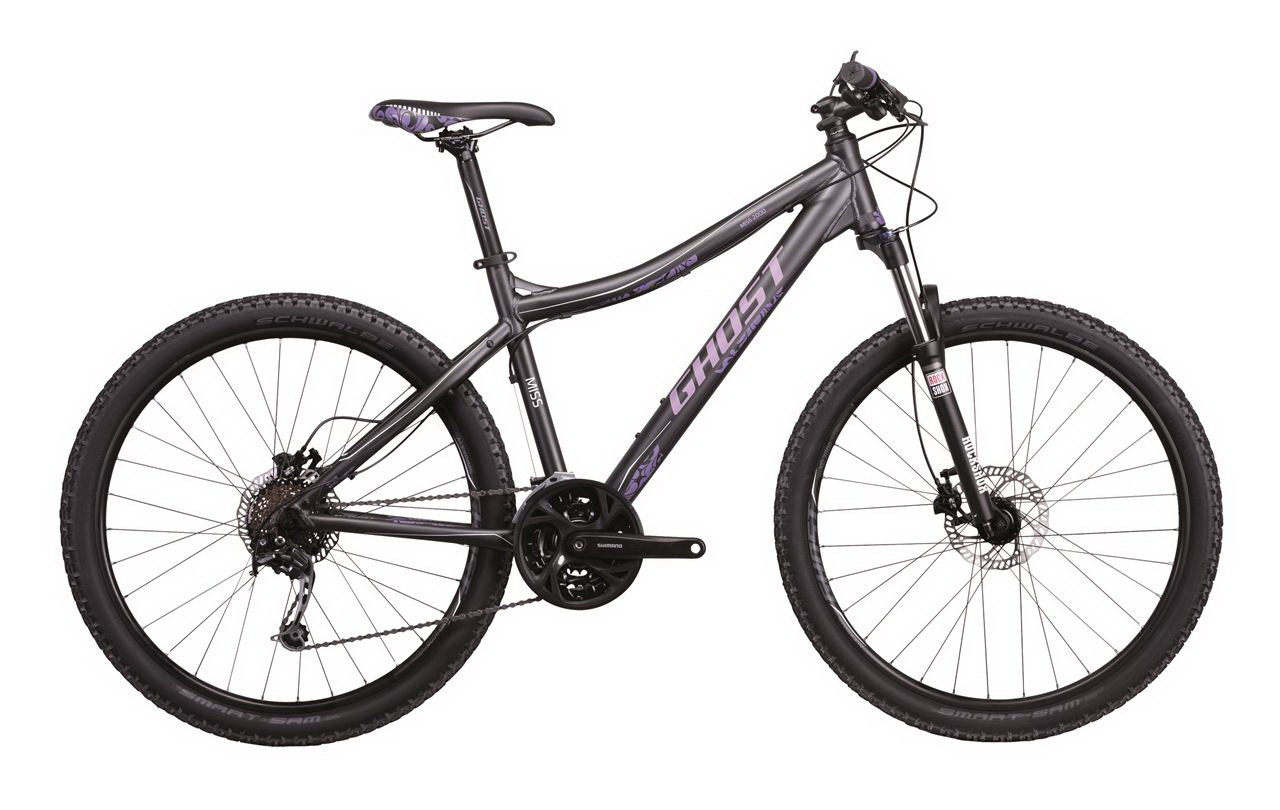 Велосипед Ghost MISS 2000 26" рама RH52 dark grey/purple/white14MS4537