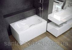 Ванна акриловая прямоугольная Aria Rehab 120см (120Х70) Besco ,с сидением,с отверстиями - фото 1 - id-p527880863