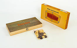 Настільна гра нарди 7712: дерево, розмір дошки 34х34см