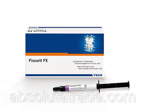 FISSURIT FX (Фісурит FX) шприц 2,5 г. - світловідштовхуваний герметик фісур зі фторидом, білий