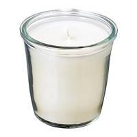 SMÅTREVLIG, Ароматическая свеча в стакане, Ваниль и морская соль, естественный 303.377.17
