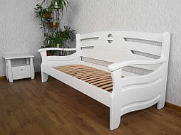 Диван - кровать "Луи Дюпон Люкс" (200*80), массив дерева - ольха, покрытие - "белая эмаль" 2