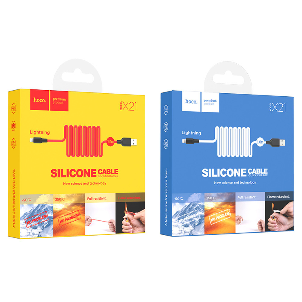 Data Cable Hoco Silicone Lightning, фото 1