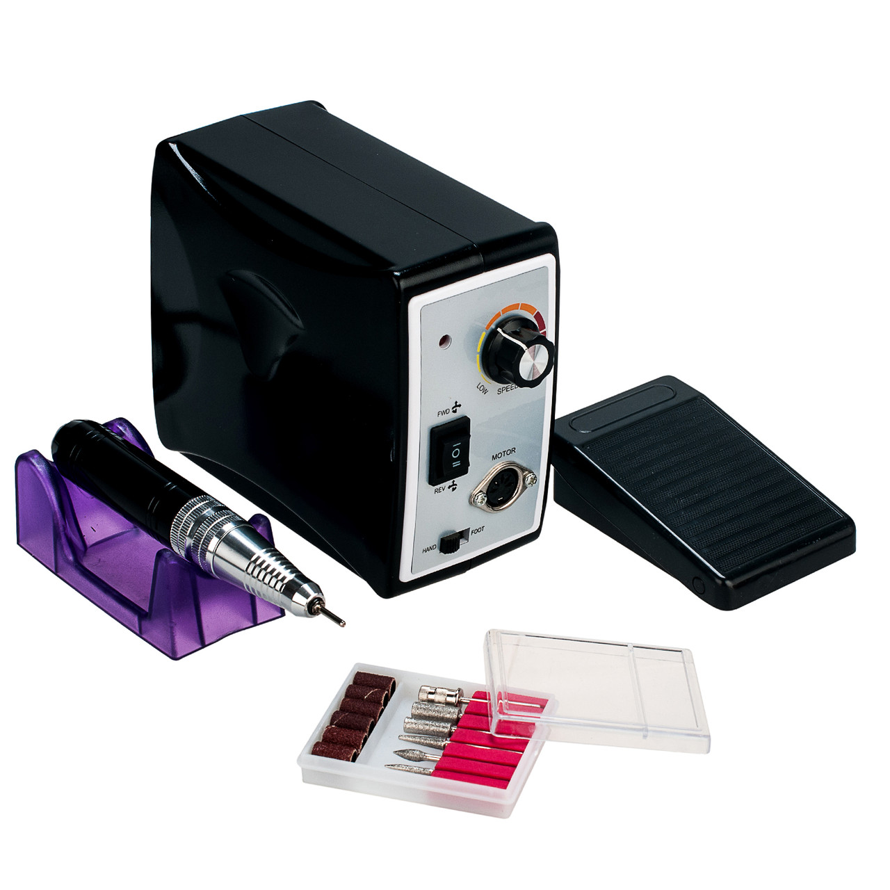 Фрезер для манікюру та педикюру Nail Drill Set ZS-701, 35000 обертів, 65 Вт, чорний