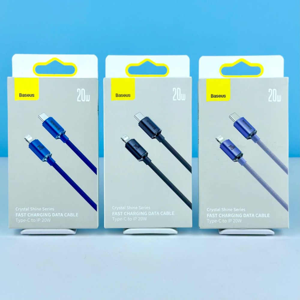 Data Cable Baseus Crystal Shine Series Type-C to Lightning 20W 1.2m (CAJY000201, CAJY000203, CAJY000205), фото 1