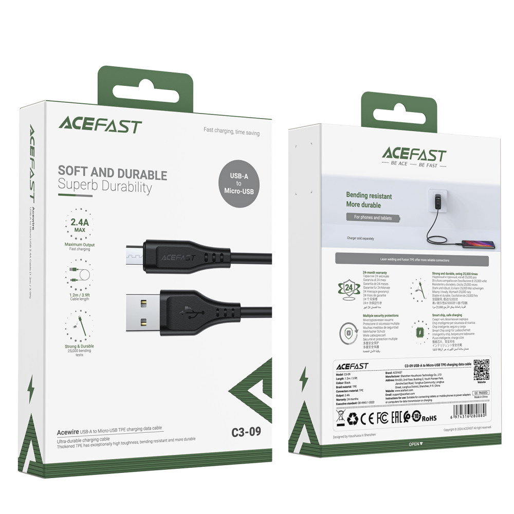 Data Cable AceFast Micro 1.2m, фото 1