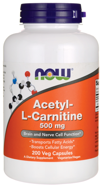 Now Acetyl L-Carnitine 500 mg 200 veg caps