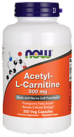 Now Acetyl-L-Carnitine 500 mg 200 veg caps