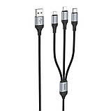 Data Cable Hoco Fresh Lightning+Micro+Type-C 2.4A 1m, фото 2