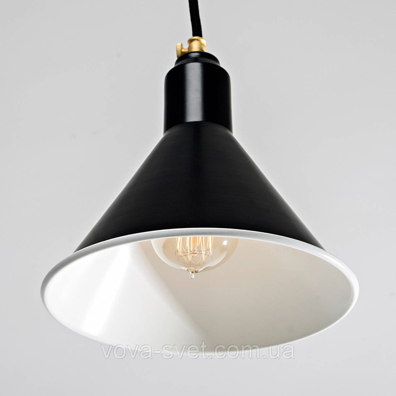 Світильник підвісний купол Loft Steampunk [ Buco ] Black Red White 