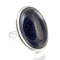 Авантюрин ніч Каїра, срібло 925, кільце, 439КА
