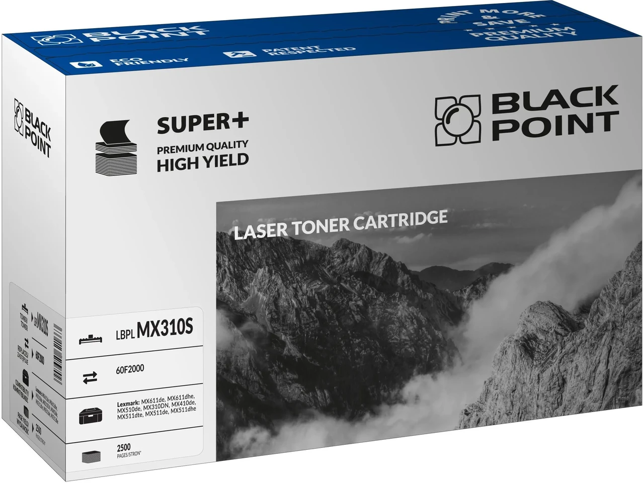Тонер для принтера Black Point, замінник для Lexmark 60F2000 (LBPLMX310S), фото 1