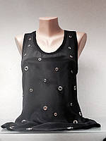 Майка жіноча літня чорна шовк