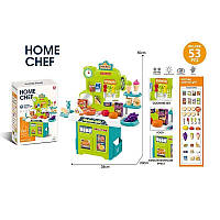 Кухня 922-208 38х20х50 см, посуда, муляжи продуктов, 53 элемента, в коробке