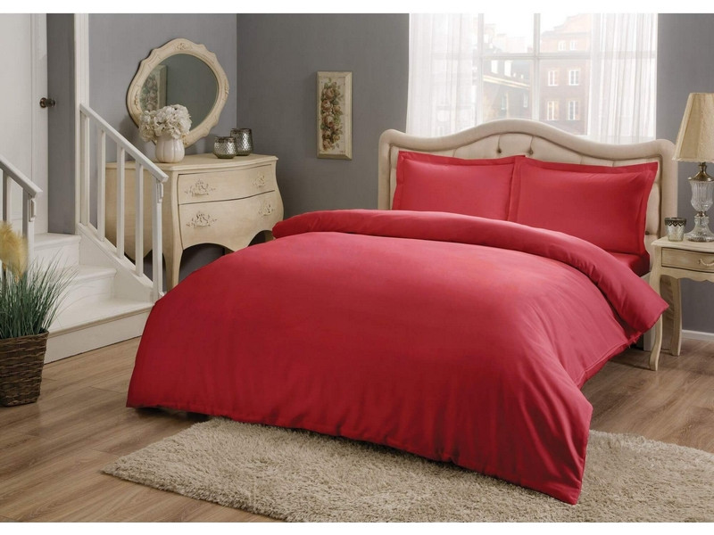 Постельное белье Basic Red Евро Tac CL0123444, фото 1